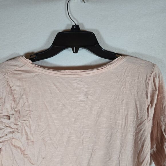 24/7 Maurices Shirt Women's Small Pink Short Sleeve Twist Front - Picture 11 of 11